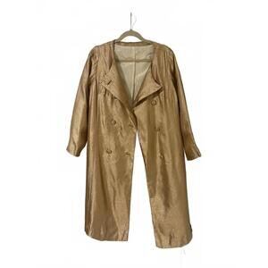 Vintage 60s Gold Faux Leather Dress Jacket